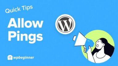 Allowing Trackbacks and Pings in WordPress