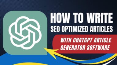 How To Write SEO Optimized Articles In Any Niche With ChatGPT