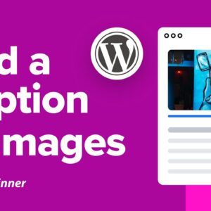 How to Add a Caption to Images in WordPress Video