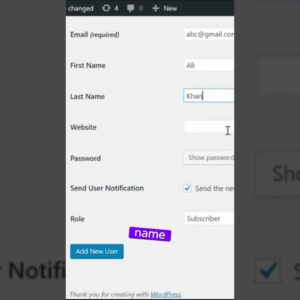 Adding new users in the wordpress  #shorts #wordpress