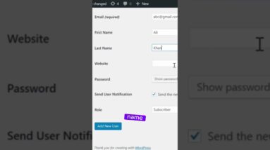 Adding new users in the wordpress  #shorts #wordpress