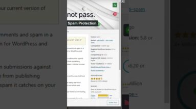 Essential plugin for spam protection #shorts #wordpress