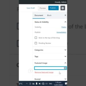 How to Add Feature Images in WordPress #shorts #wordpress