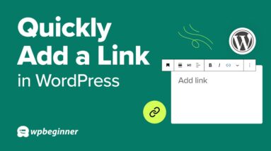 How To Quickly Add A Link In WordPress