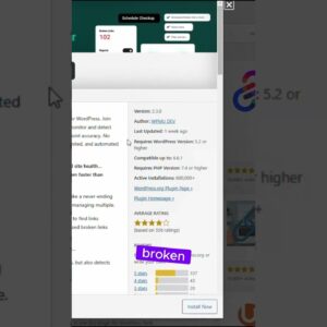 Top plugin for broken link checking |  #wordpress #shorts
