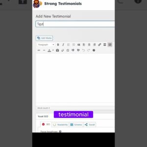 setting up and configuring WP Testimonials plugin in WordPress  #shorts #wordpress
