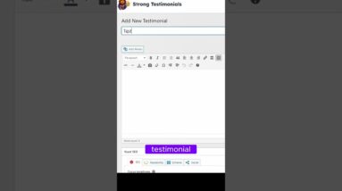 setting up and configuring WP Testimonials plugin in WordPress  #shorts #wordpress