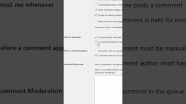 disabling comments on your WordPress site #shorts #wordpress