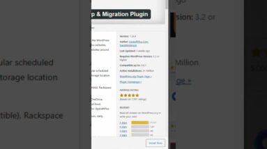 essential backup plugin for wordpress #shorts #wordpress