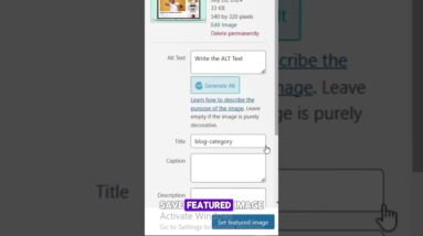 how to add alt text for images in wordpress #shorts #wordpress
