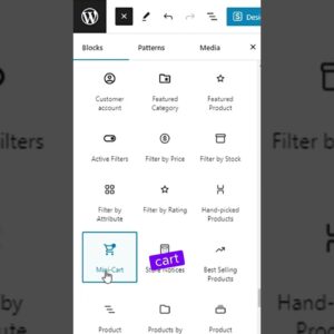 How to add mini cart in WordPress  #shorts #wordpress