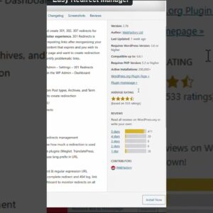 Must have plugin for redirects in WordPress  #shorts #wordpress