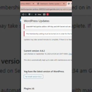 Wordpress security updates in WordPress #shorts #wordpress