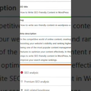 writing meta description in wordpress #shorts #wordpress