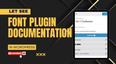 Font Plugin Documentation In WordPress