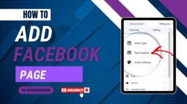 How To Add Facebook Page In WordPress