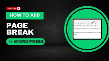 How To Add Page Break In WordPress