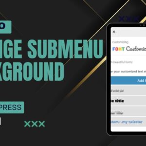 How To Change Sub Menu Background In WordPress