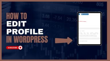 How to edit profile in WordPress