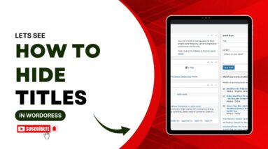 How To Hide Titles In WordPress