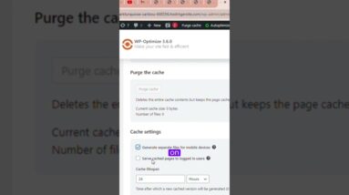 How to optimize your site’s cache in wordpress  #shorts #wordpress