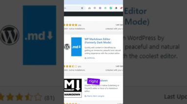 How to use the markdown editor in wordpress  #shorts #wordpress