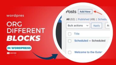 WordPress Org Different Blocks In WordPress