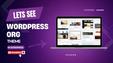 WordPress Org Theme In WordPress