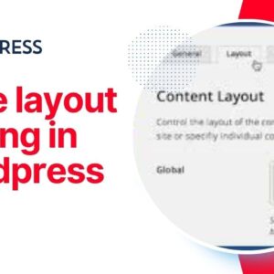 Page Layout Settings In WordPress