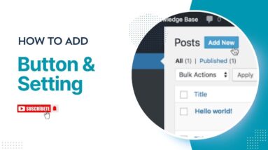 How To Add Button And Different Settings In WordPress