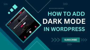 How To Add Dark Mode Plugin In WordPress