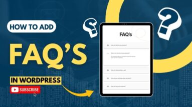 How To Add FAQ In WordPress