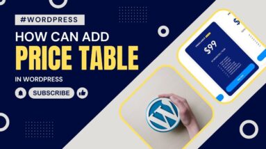 How To Add Price Table In WordPress