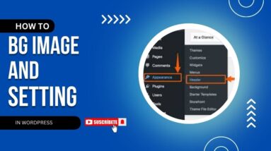 How To Add Background Image And Setting In WordPress