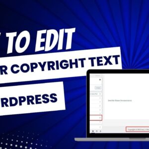 How To Edit Footer Copyright Text In Any WordPress